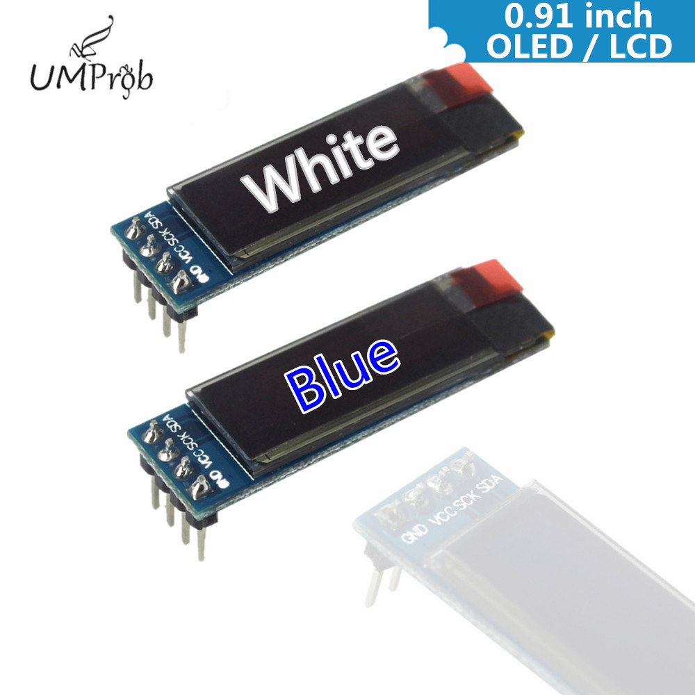 Ssd1306 - Display OLED LCD Bianco/Blu da 0,91