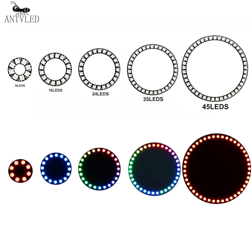 Ws2812B Strip 5V - Anello LED WS2812b Indirizzabile con 8/16/24/35/45