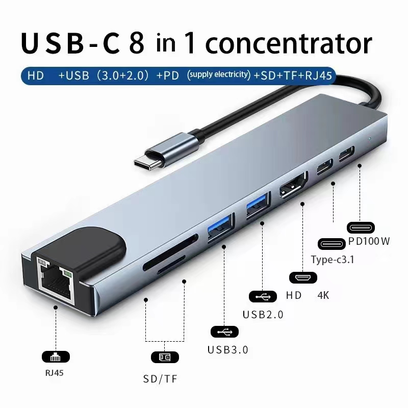 Sd Card Module - Adattatore Hub Usb 8 In 1