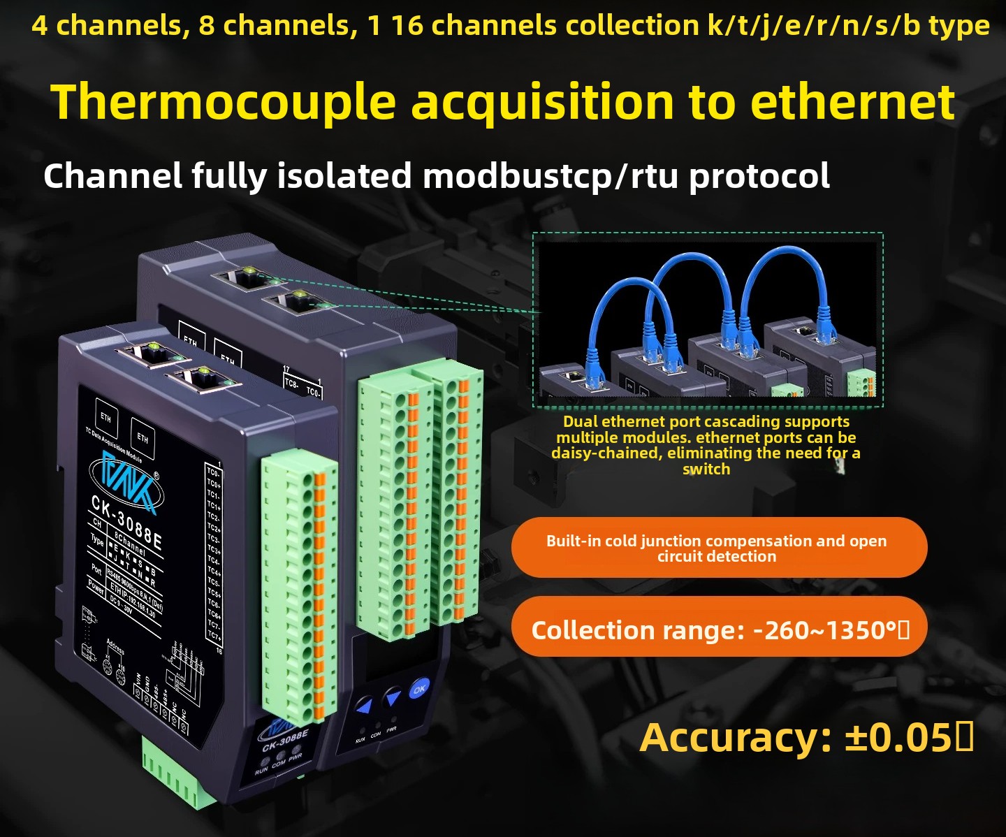 Thermocouple Module K Type - Modulo di temperatura a 8 canali