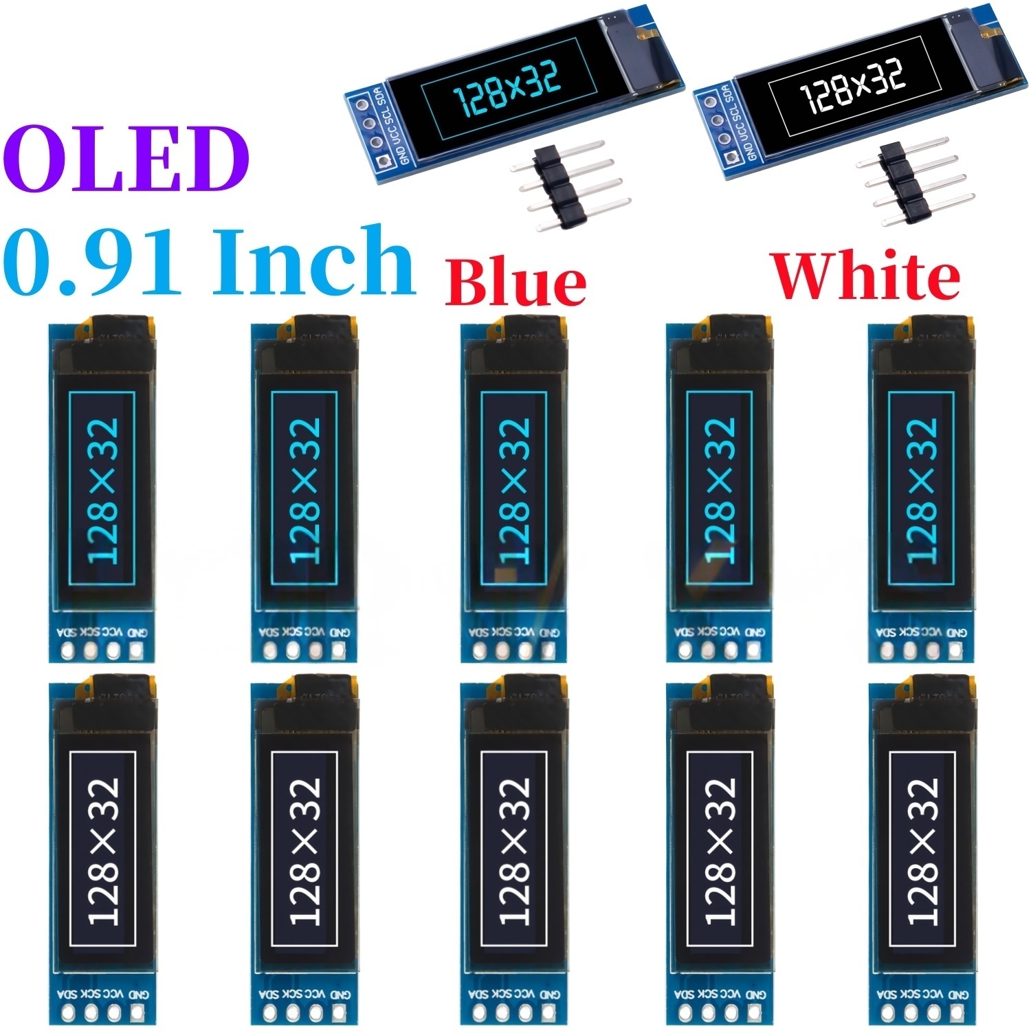 Ssd1306 - Display OLED LCD Bianco / Blu