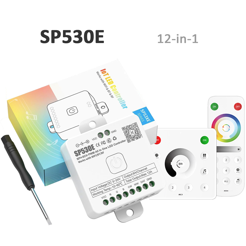 Ws2812B Strip 5V - Controller LED SP530E Wifi Bluetooth RF