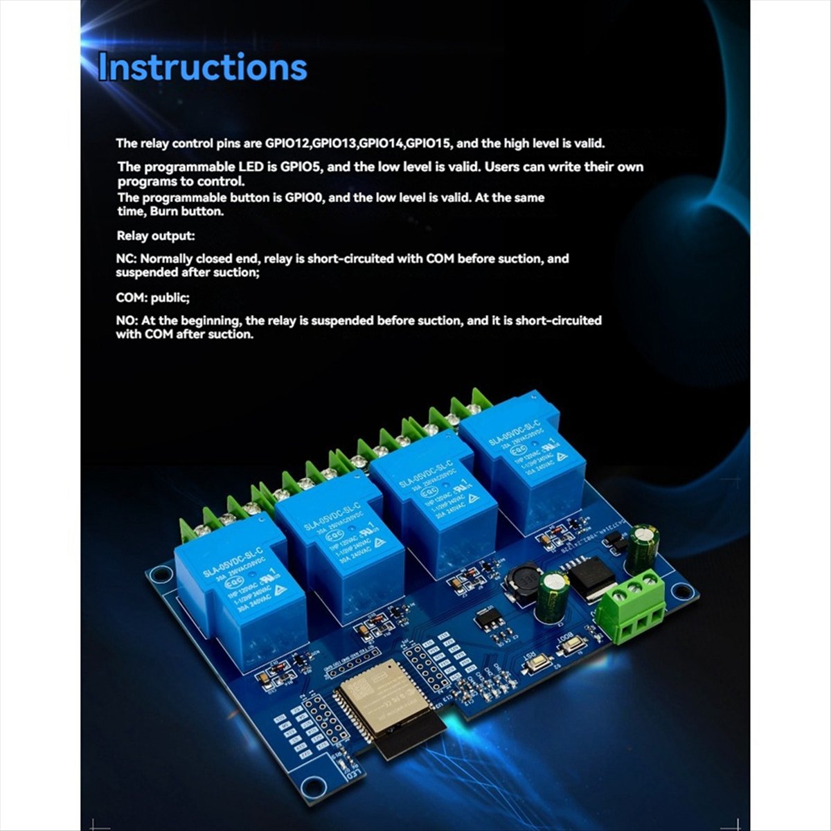 Relay Module 4 Channel - (AD11] Modulo Relè a 4 Canali