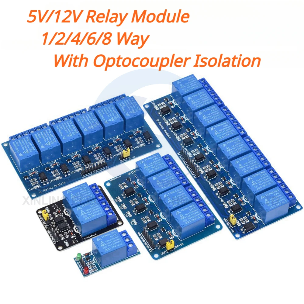 Relay Module 4 Channel - Modulo Relè a 1/2/4/6/8 Canali 5/12V