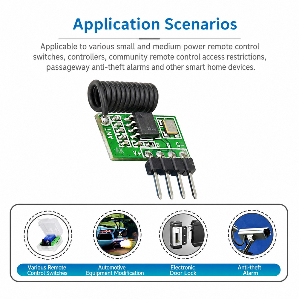 Ir Remote Module - Modulo Ricevitore RF Supereterodina 315MHz/433MHz 3.3V-5.5V