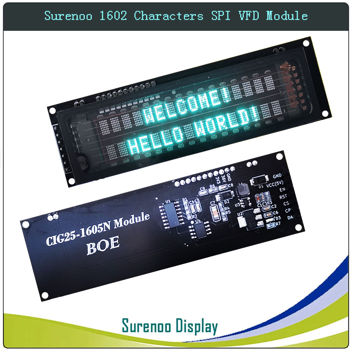 Lcd 1602 - Modulo Display LCD VFD Surenoo 7P