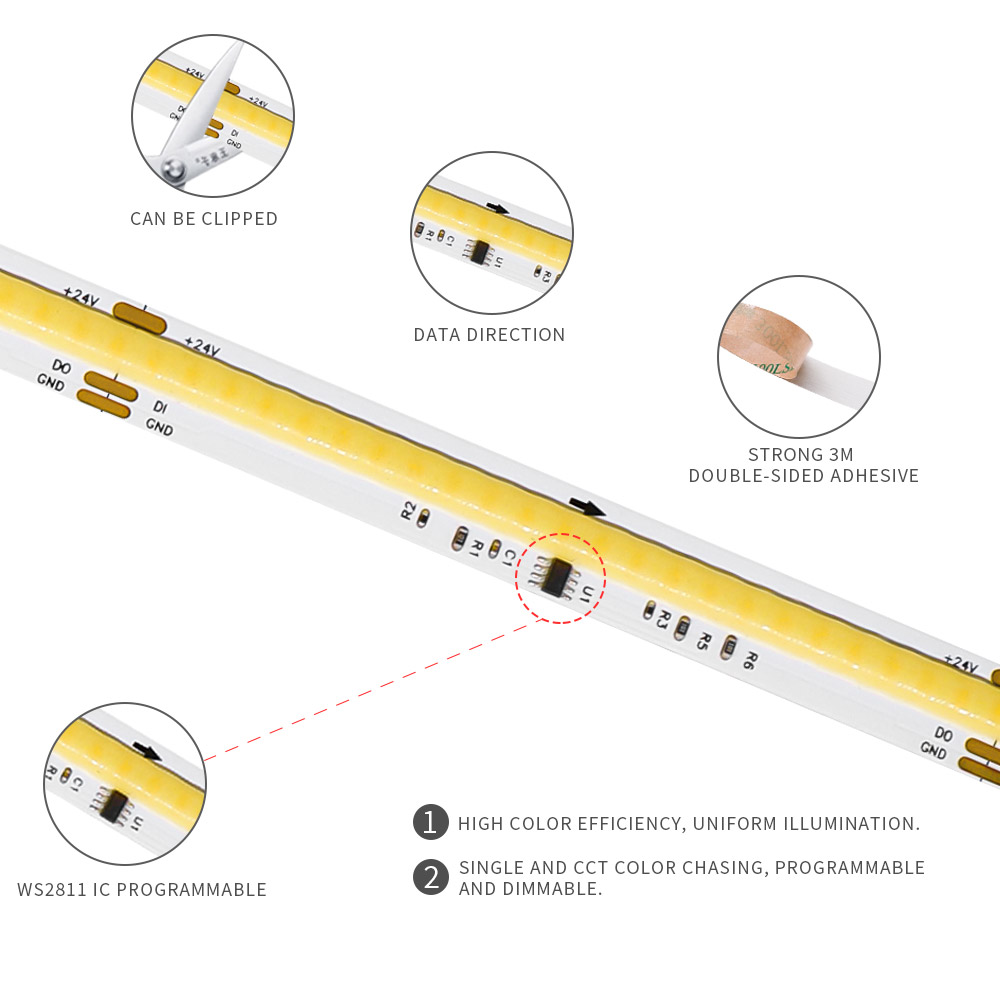 COB SPI WS2811 IC CCT Striscia - Neopixel recensione e prezzo