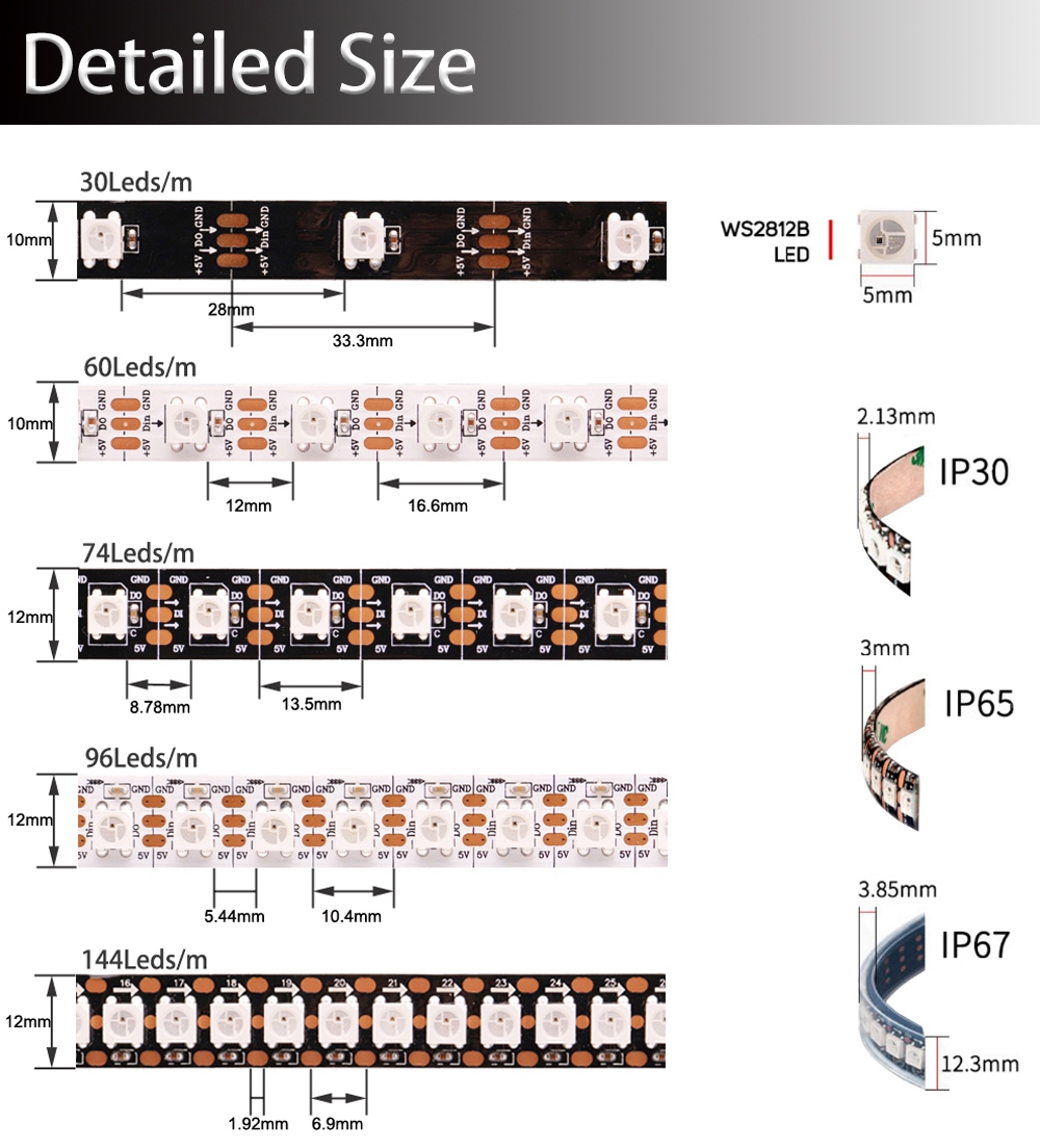 Striscia LED WS2811 WS2812B WS - Ws2812B Strip 5V recensione e prezzo