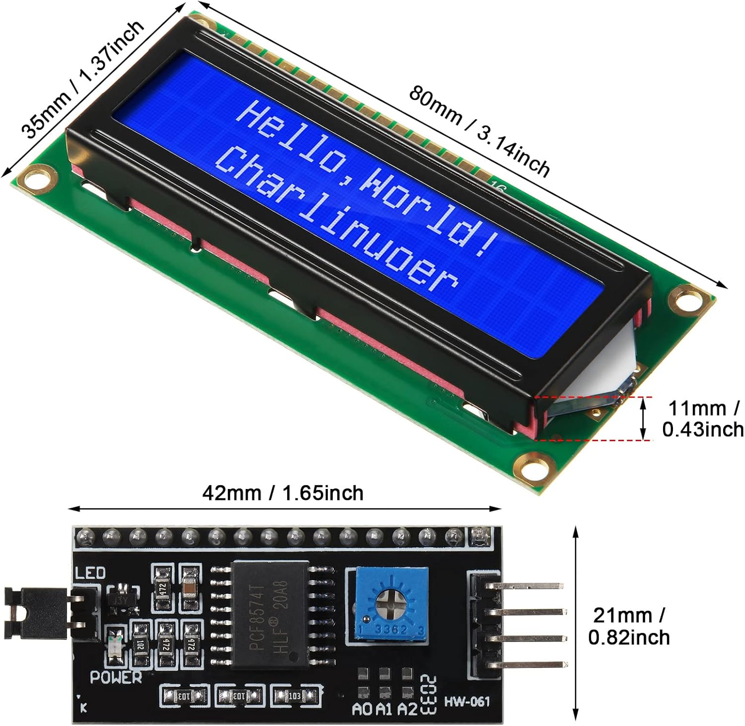 1 Set Modulo LCD 1602 20*4 Sch - Lcd 1602 recensione e prezzo
